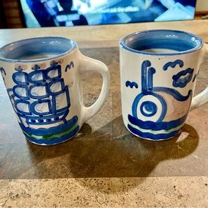 2 M. A. Hadley Mugs/Cups The Whale and the Ship